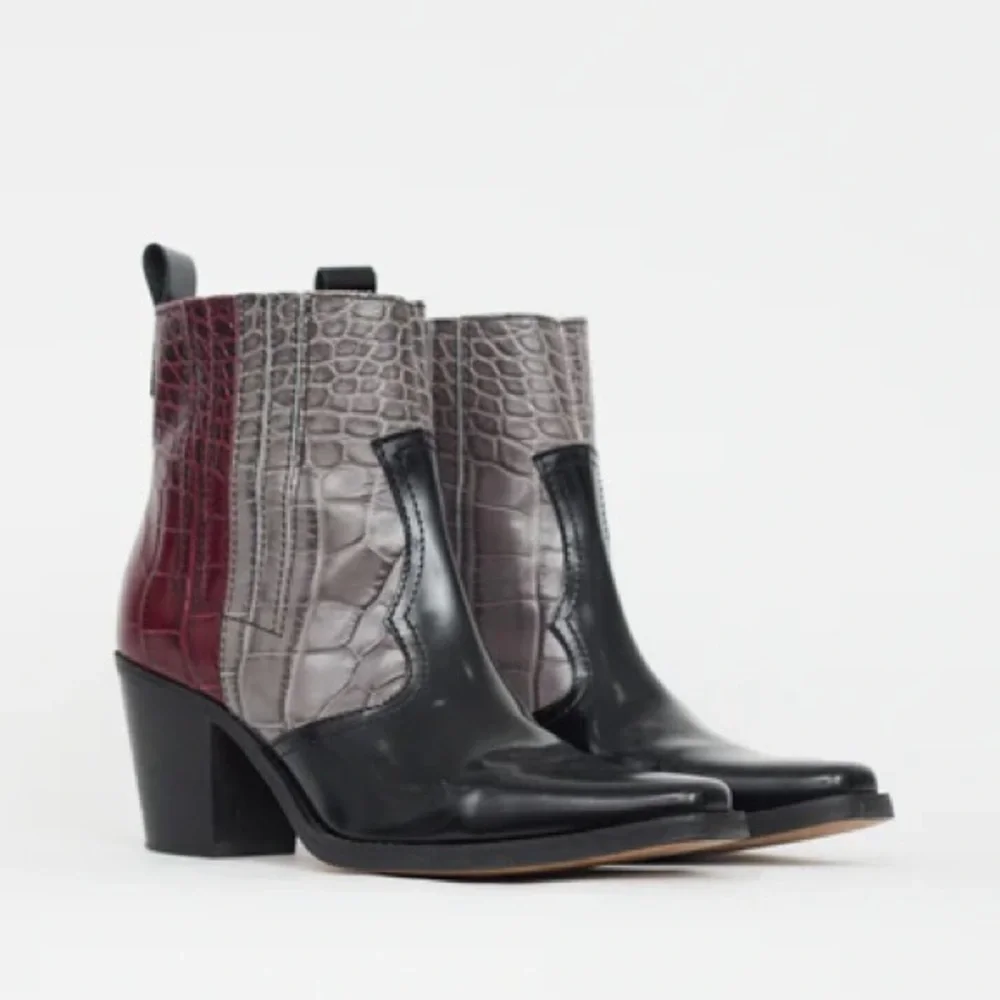 Ganni Multicolor Western Booties 39